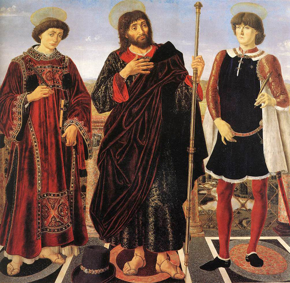 altarpiece with three saints